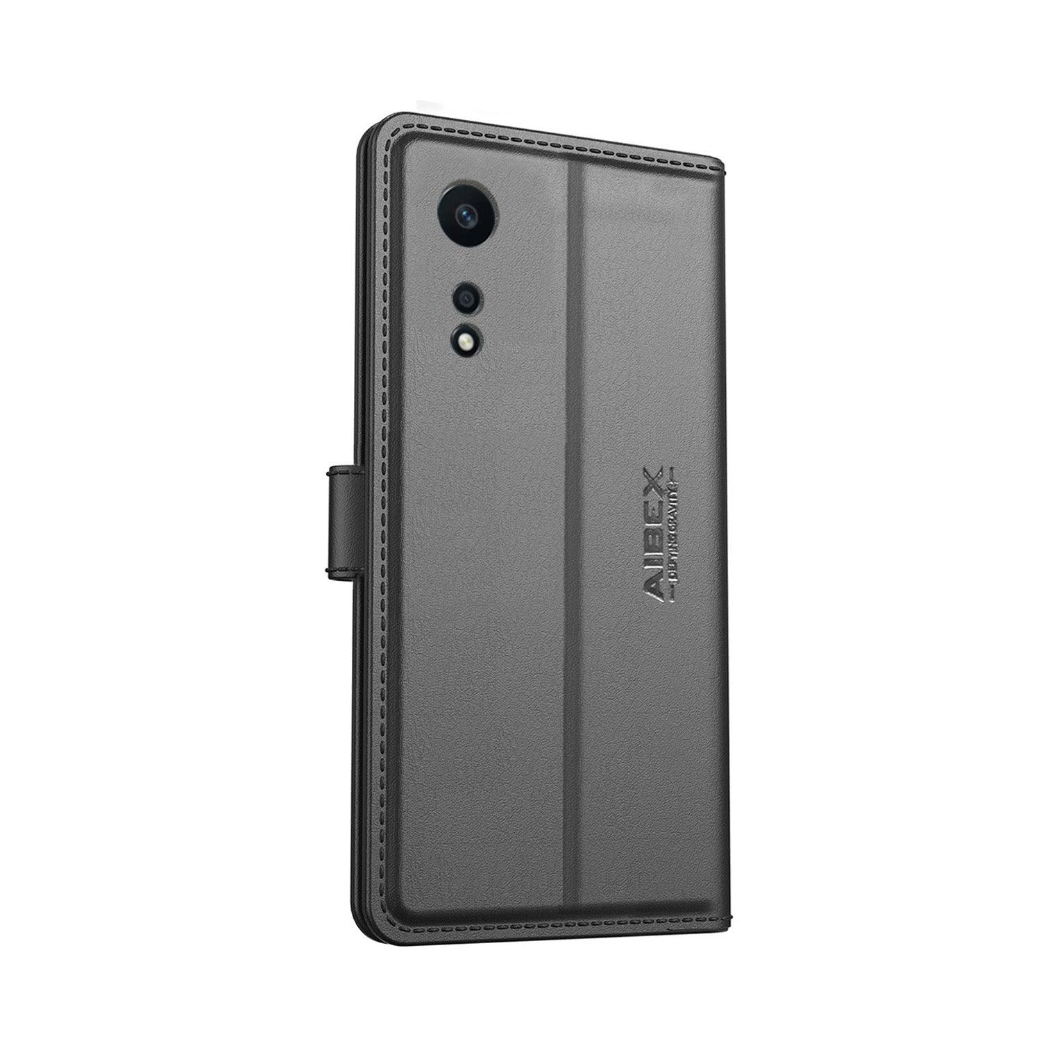 Oppo A58 4G Aibex PU Leather Flip Cover Foldable Stand & Pocket Magnetic Closure - Aibex